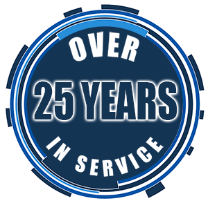 over 25 years in business decal